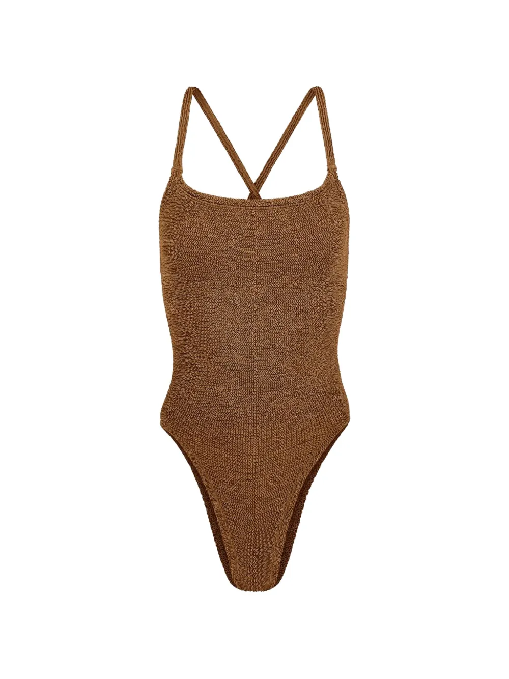Hunza G Original Crinkle Bette swimsuit - Marrone