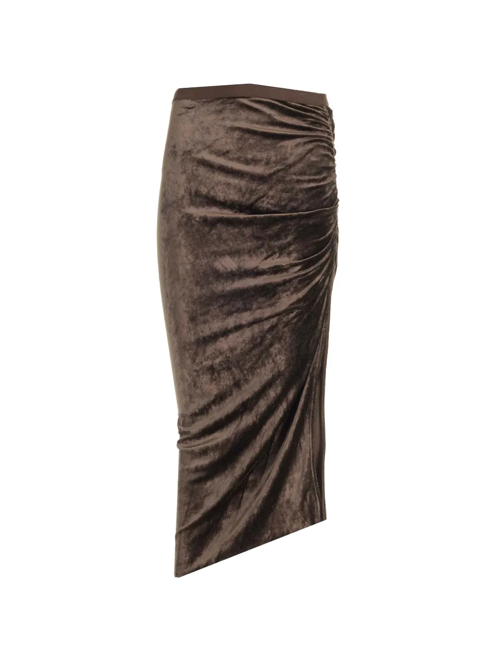 Rick Owens Lilies Svita ruched skirt - Marrone