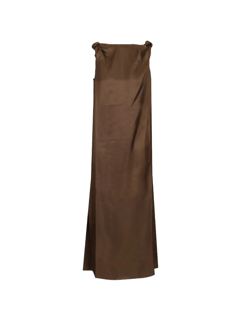 LouLou de Saison Moun knotted draped dress - Marrone