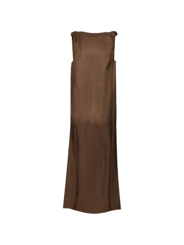 loulou de saison moun draped silk dress Moun sleeveless draped silk midi dress - Loulou De Saison - Women