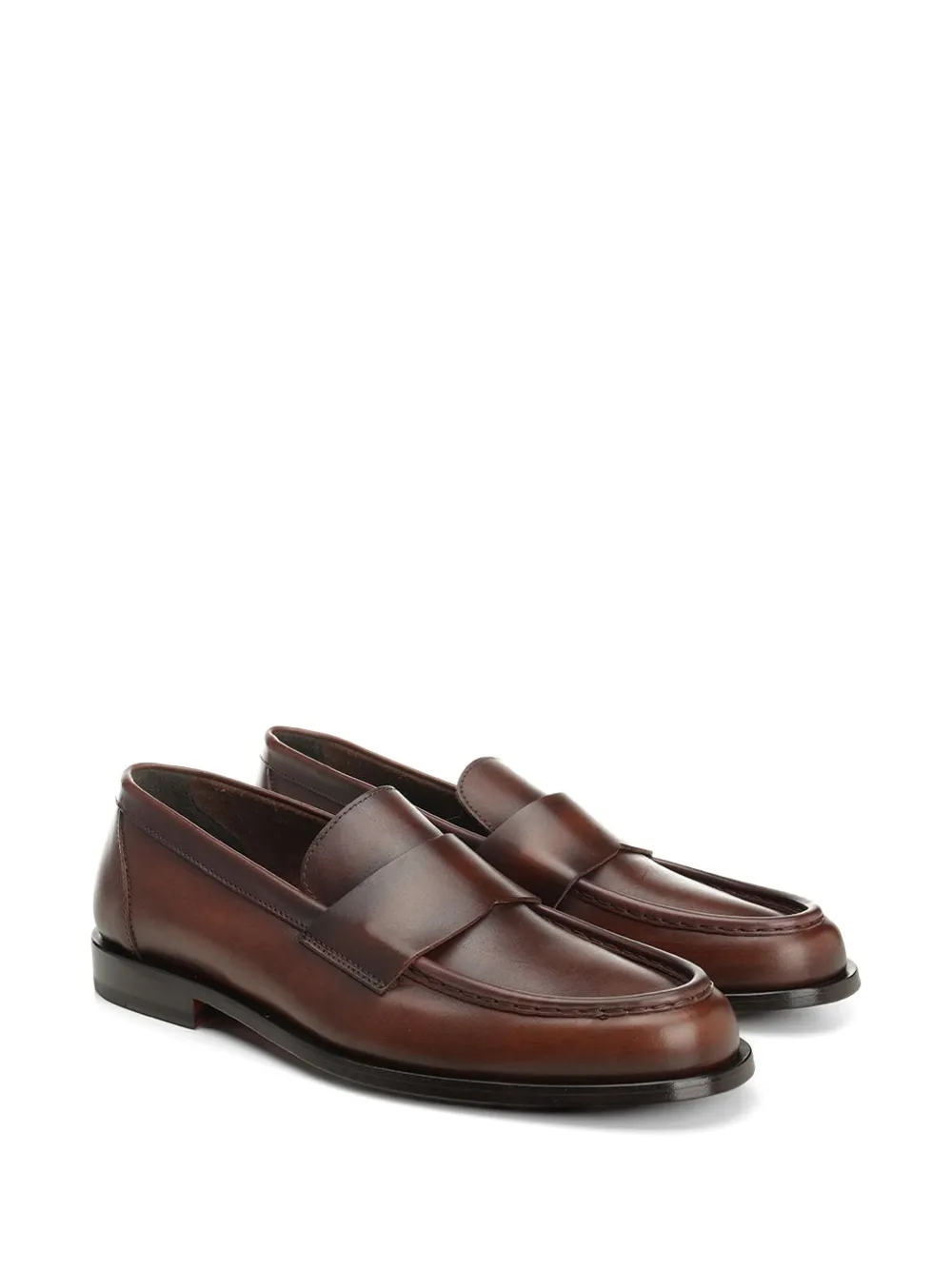 corvari leather loafer shoes Bruin