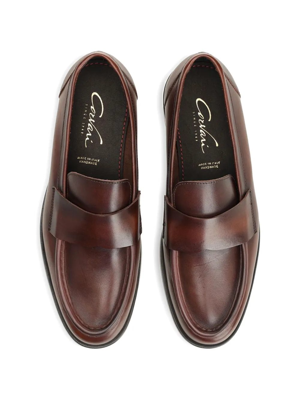 corvari leather loafer shoes Bruin