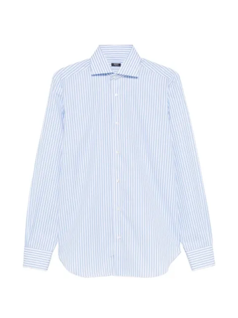 Barba striped classic-collar shirt