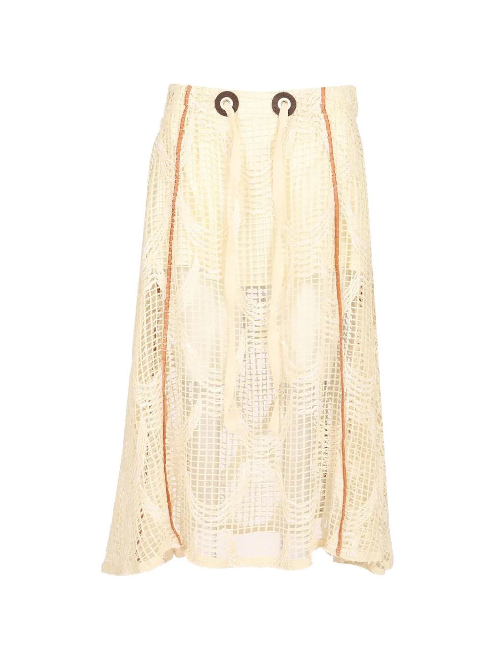 Durazzi Milano net drawstring skirt - Toni neutri