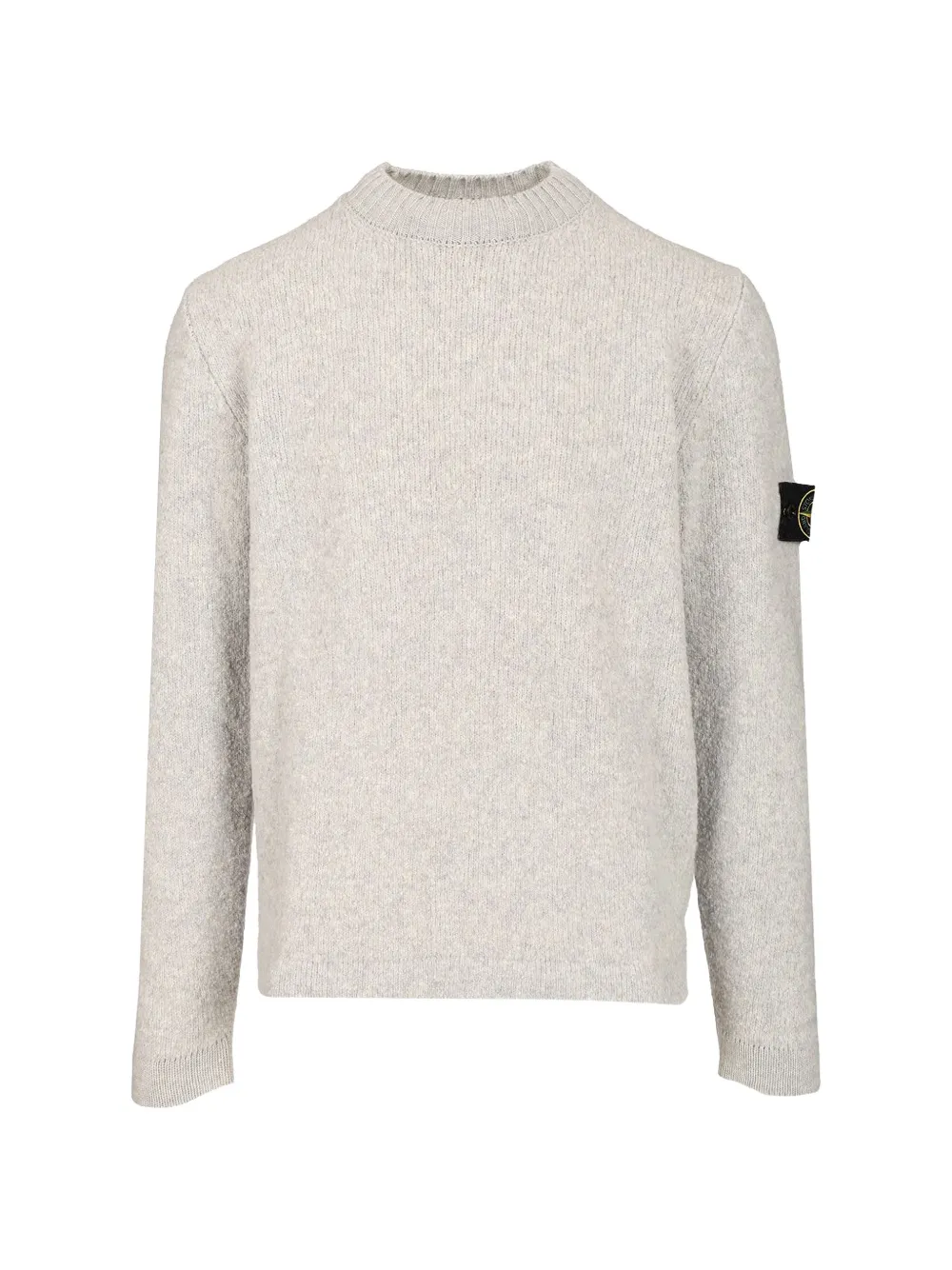 Stone Island logo-patch ribbed-knit sweater - Grigio
