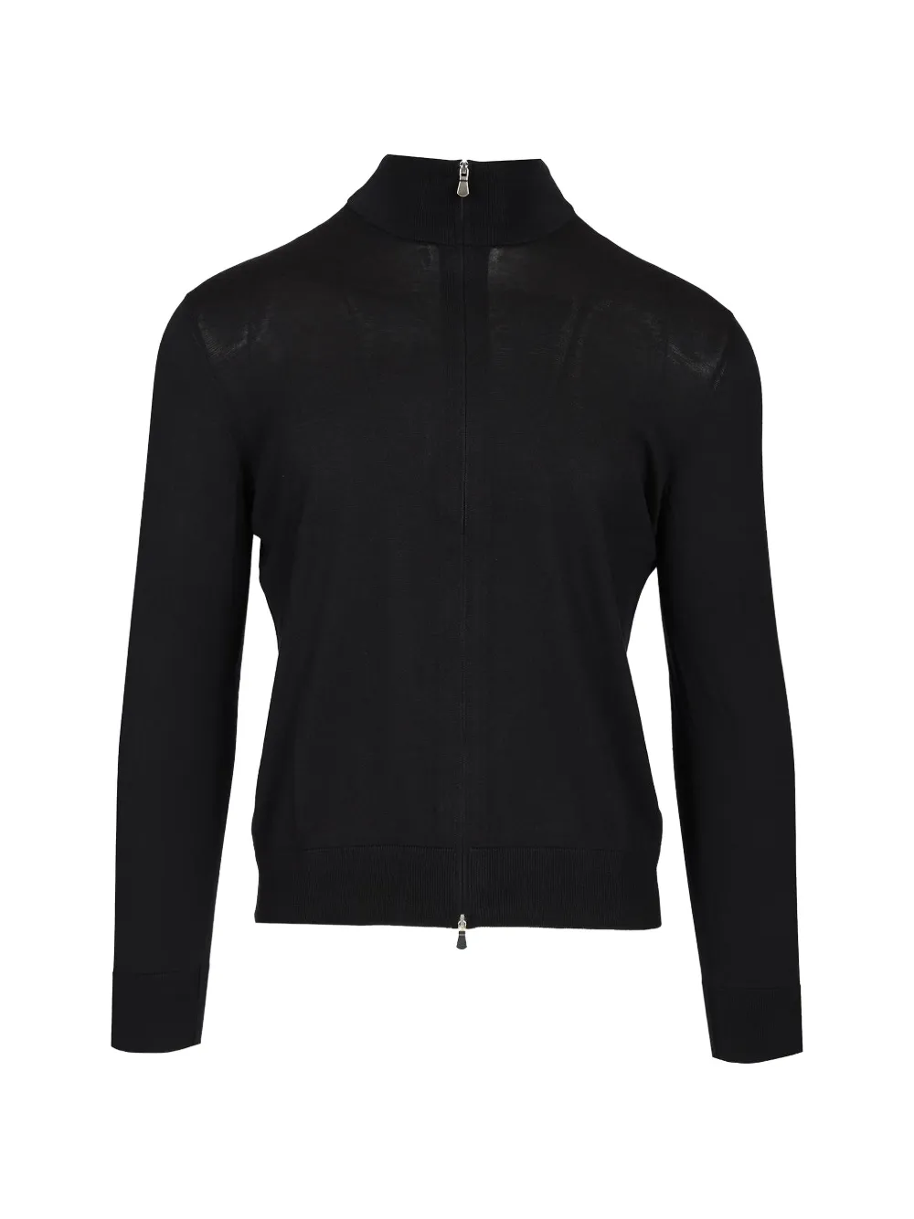 Tagliatore zip-fastening roll-neck sweater - Nero