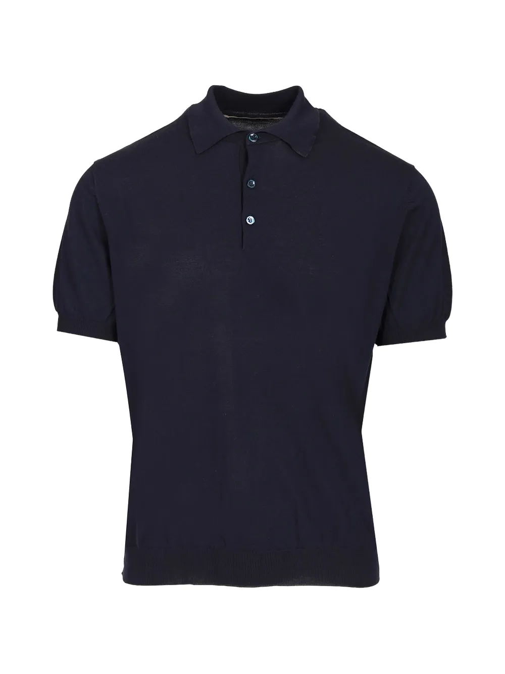 original vintage style short-sleeve ribbed-trim polo shirt - Blau