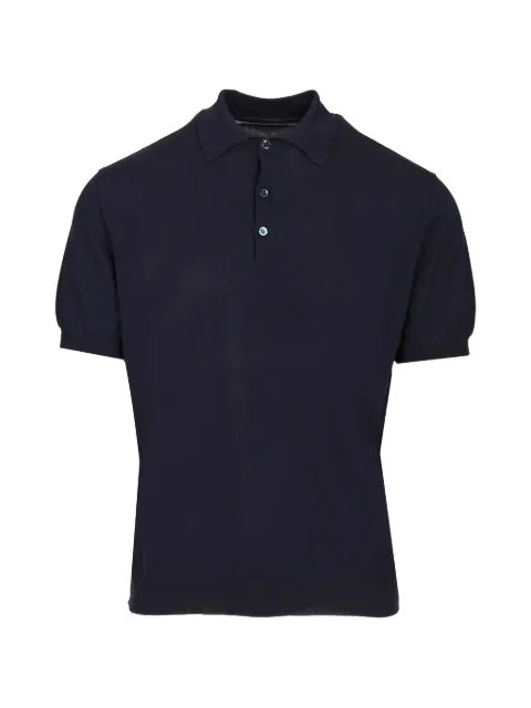 original vintage style short-sleeve ribbed-trim polo shirt