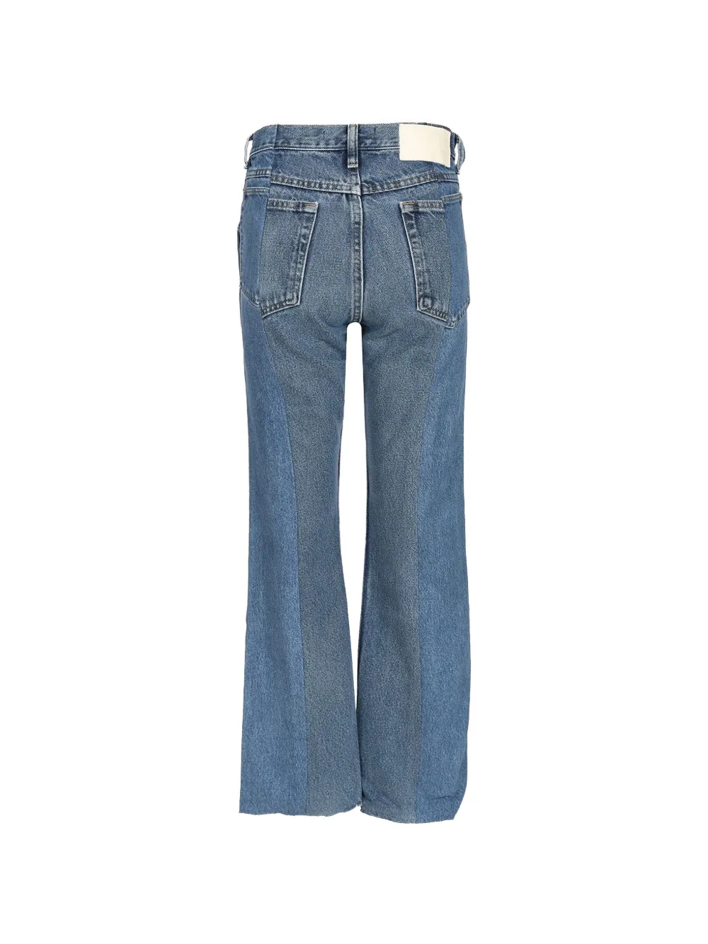  E.l.v. Denim Vaqueros Audry Con Dobladillo Escalonado - Azul 