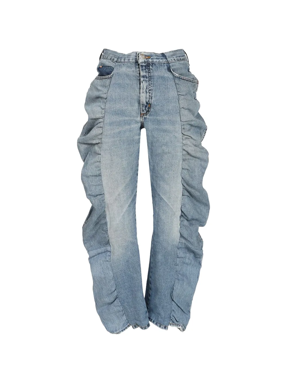 E.L.V. DENIM Roan ruffled jeans - Blau