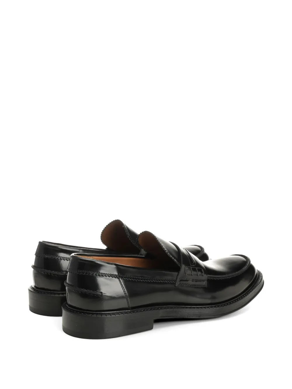 corvari brushed-leather loafers Zwart