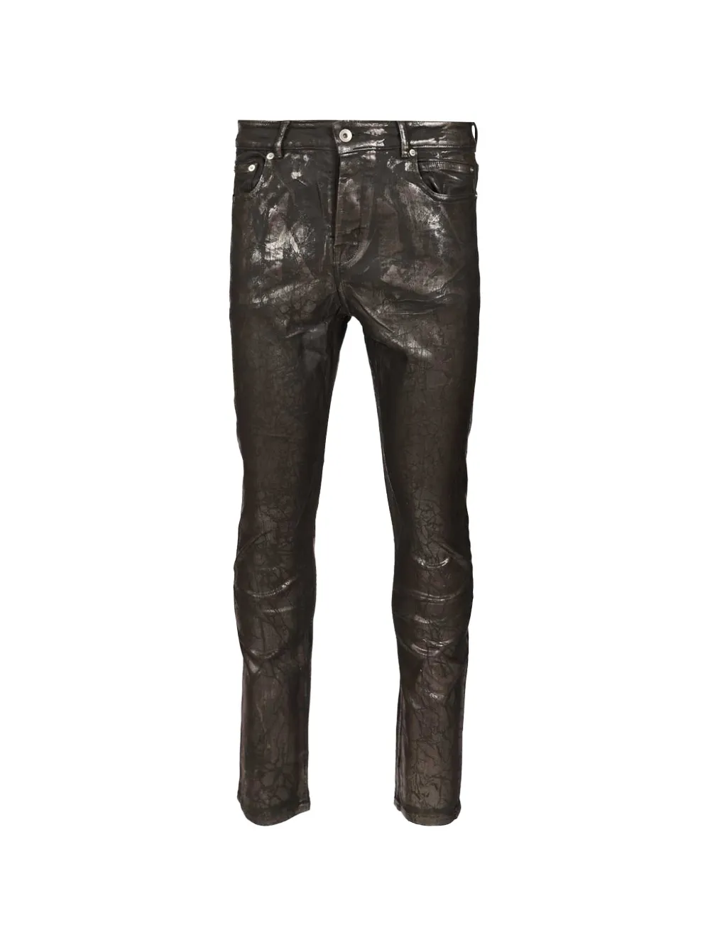 Rick Owens DRKSHDW Detroit rubber-treated jeans - Schwarz