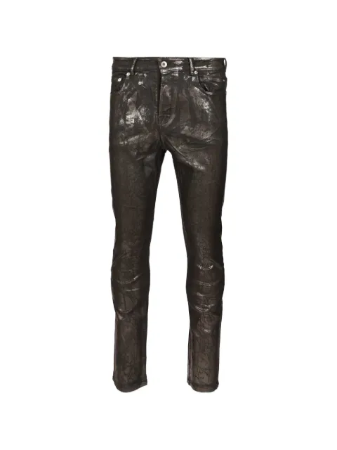 Rick Owens DRKSHDW Detroit rubber-treated jeans
