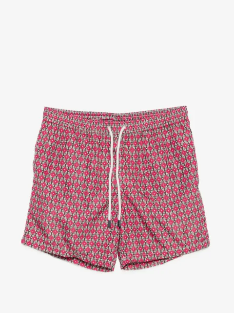 Barba floral-print drawstring swim shorts