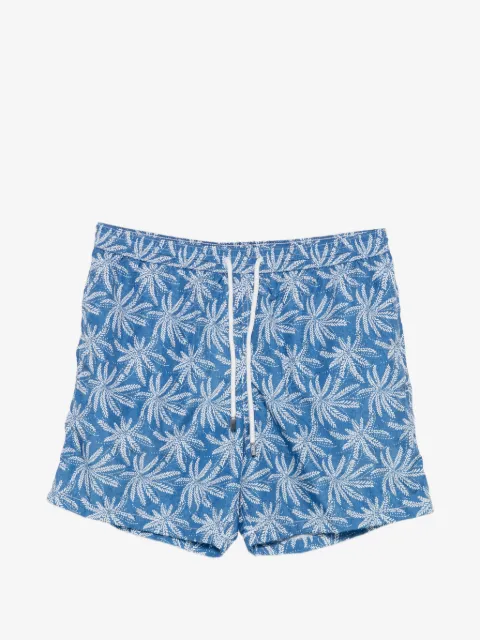 Barba 棕树印花抽绳泳裤