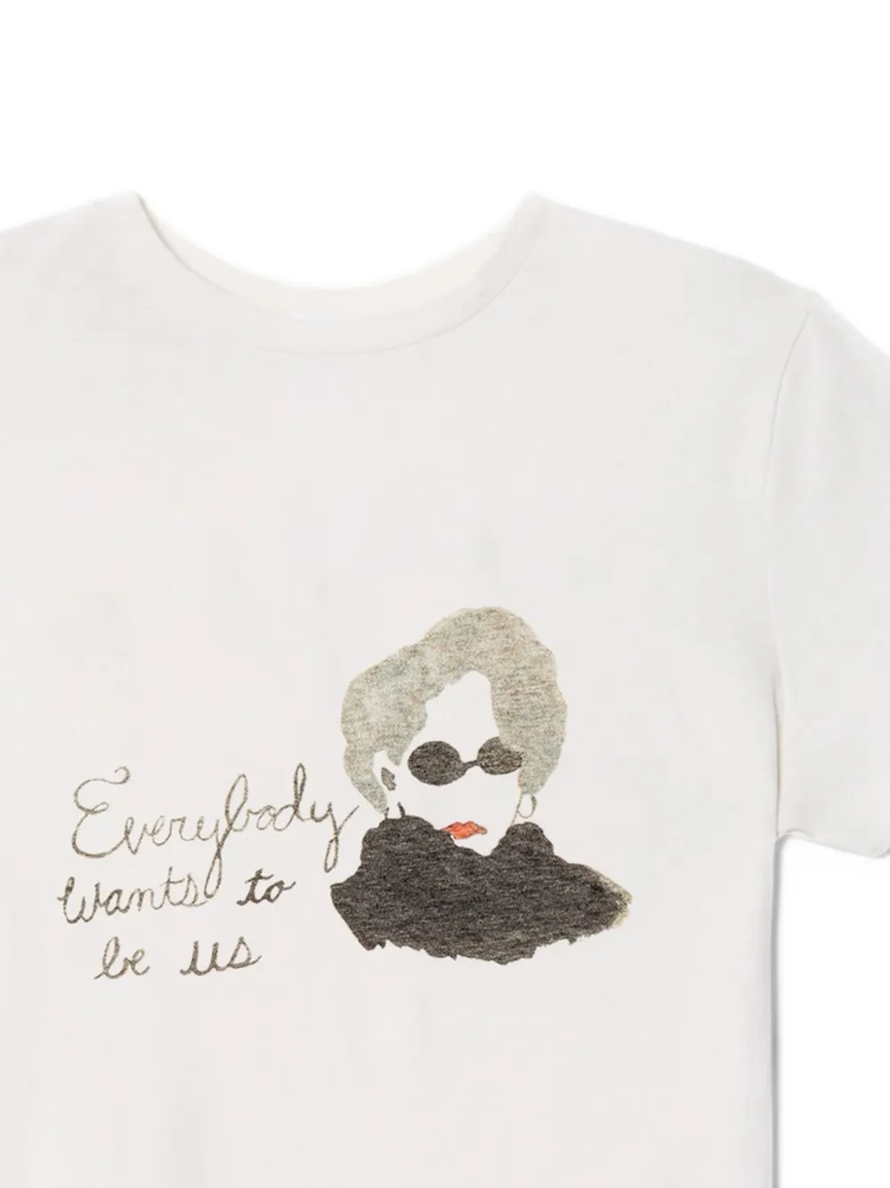 RE DONE Classic Everybody grafische prints T-shirt Wit