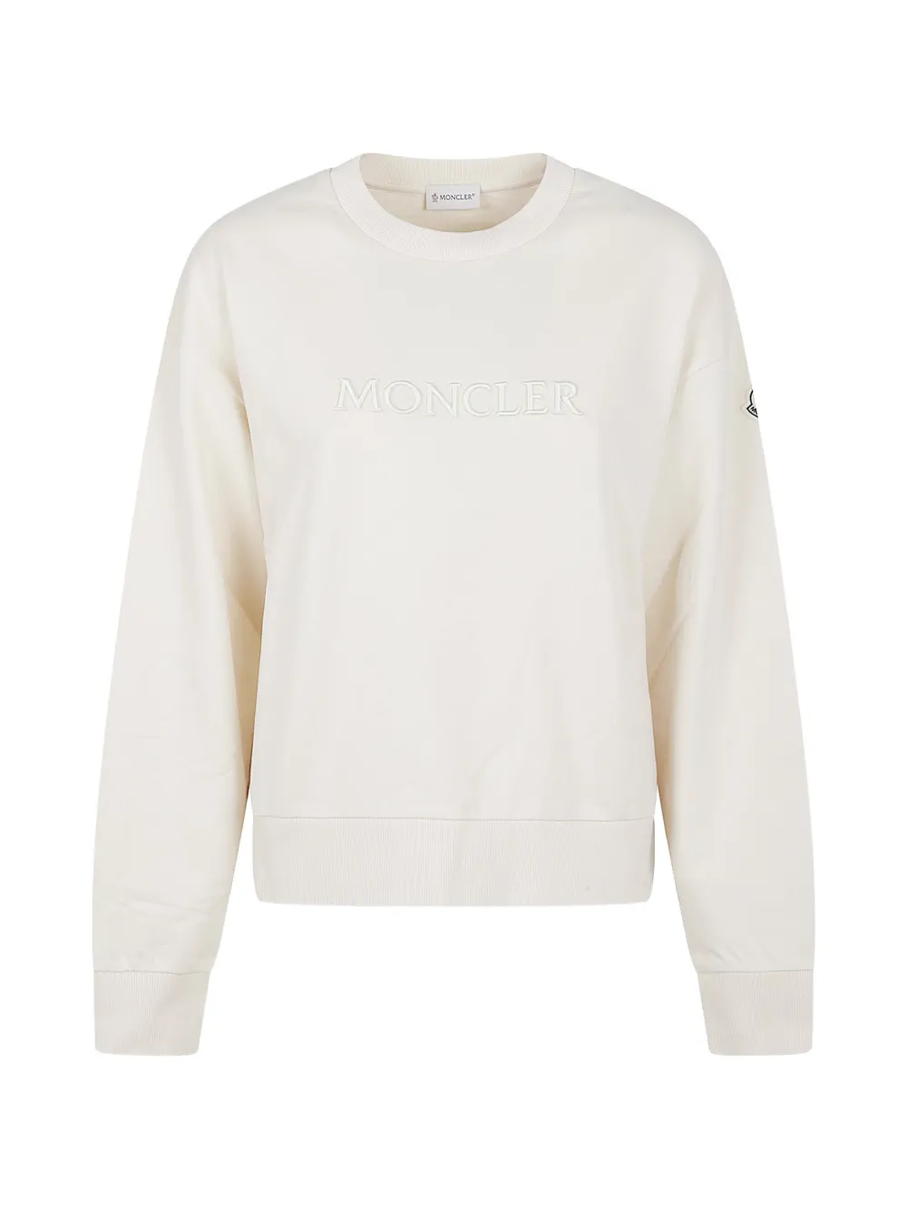 MONCLER logo-embroidered sweater - Nude