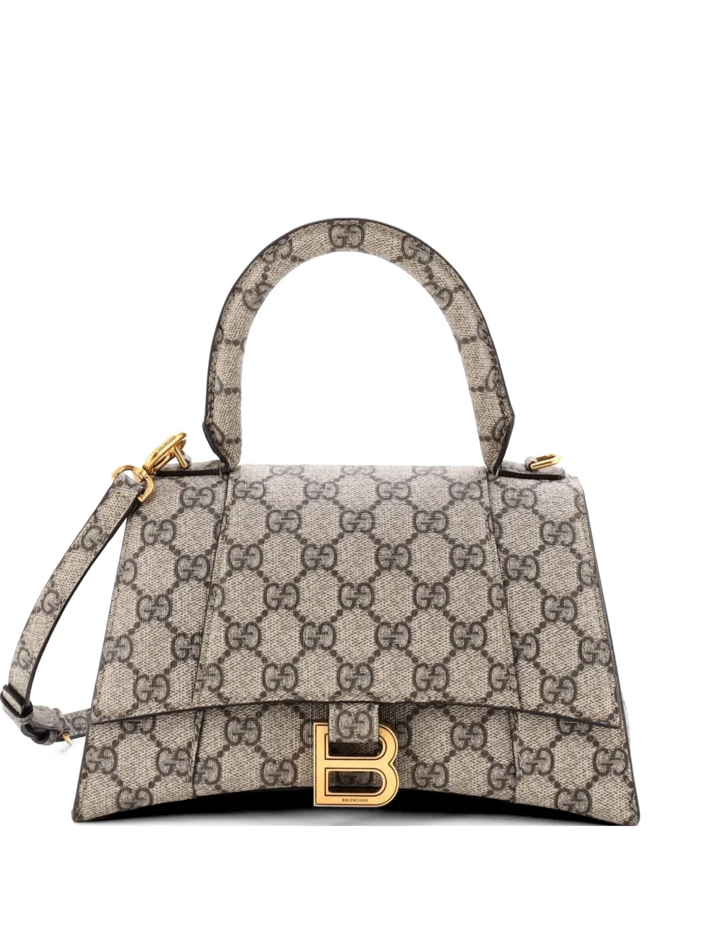 Gucci Pre-Owned x Balenciaga Borsa a spalla The Hacker Project Hourglass piccola - Marrone