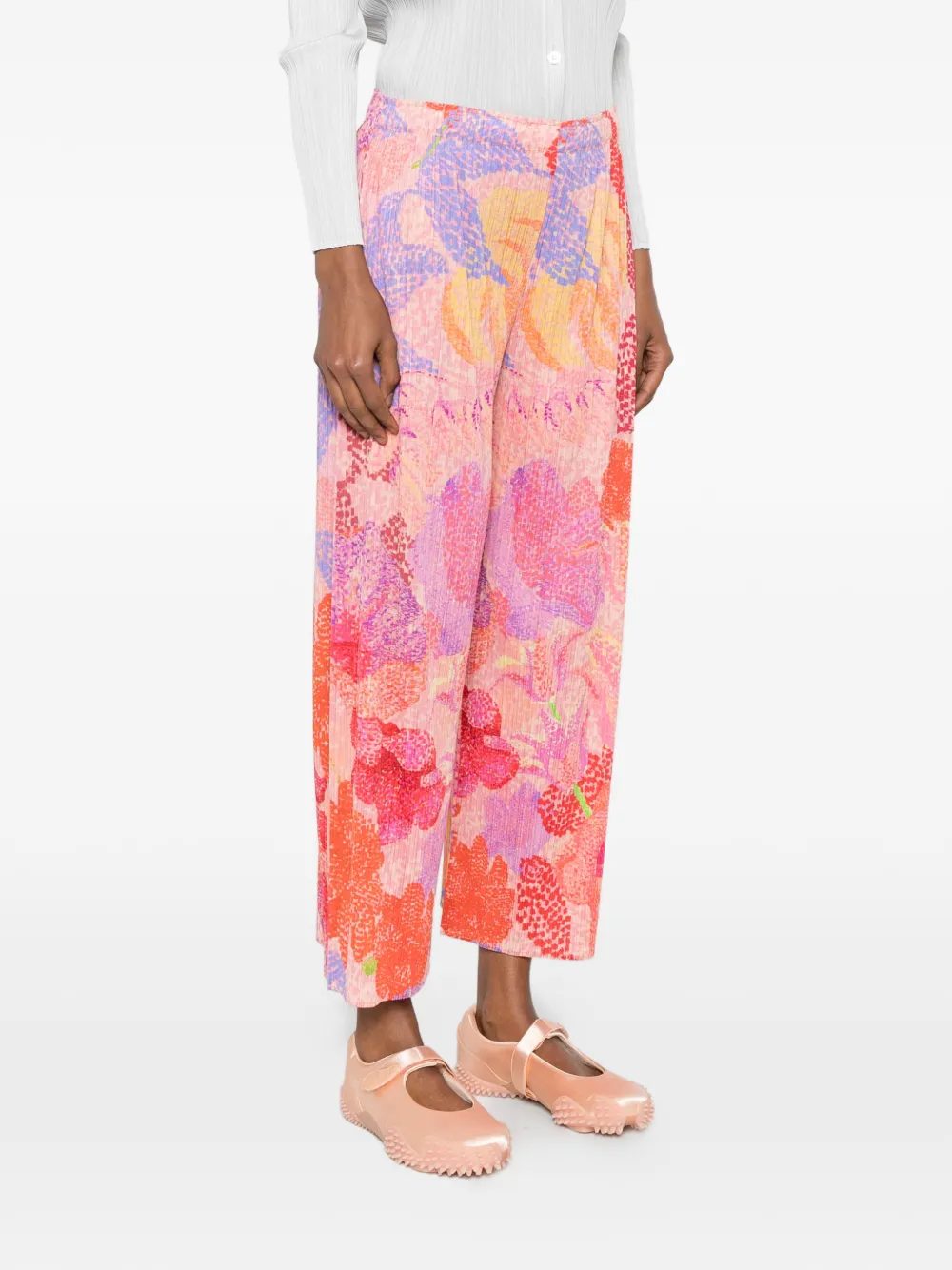 Pleats Please Issey Miyake Plooibroek met abstracte print Roze