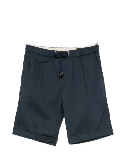 White Sand belted pleated shorts