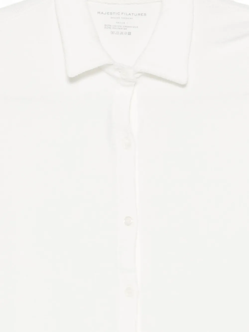 Majestic Filatures blouse met korte mouwen Beige