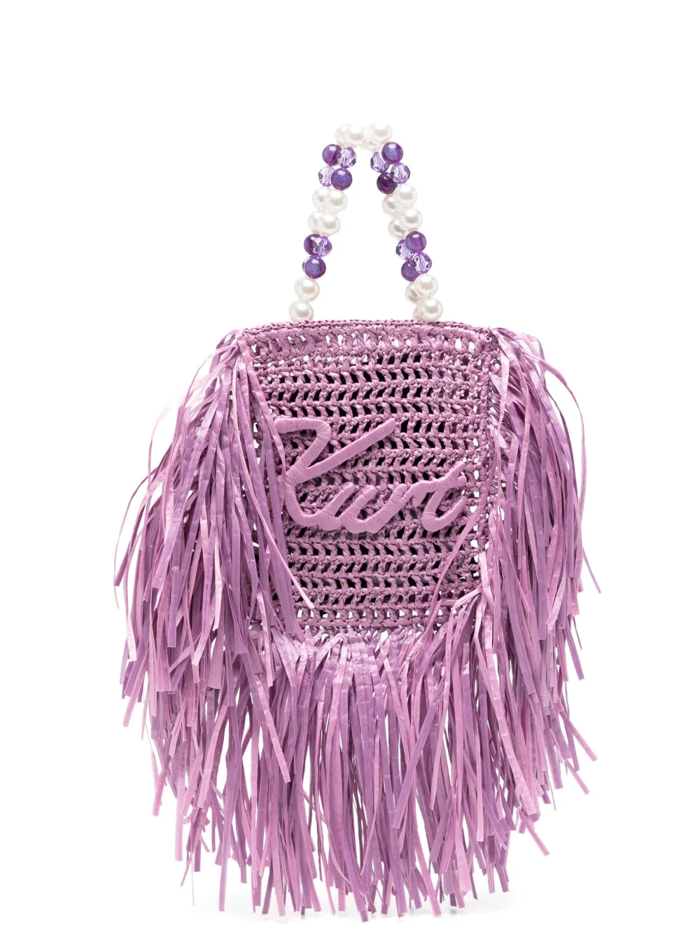 Kurt Geiger London mini Kurt fringe-trimmed tote bag - Viola