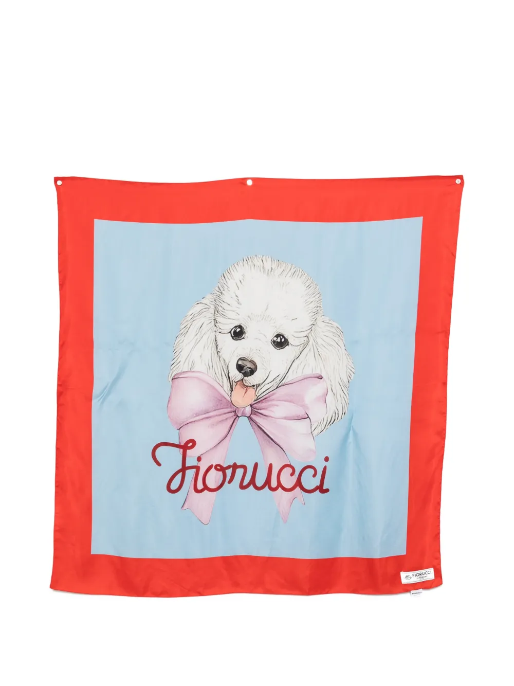 Fiorucci dog-print scarf - Rot