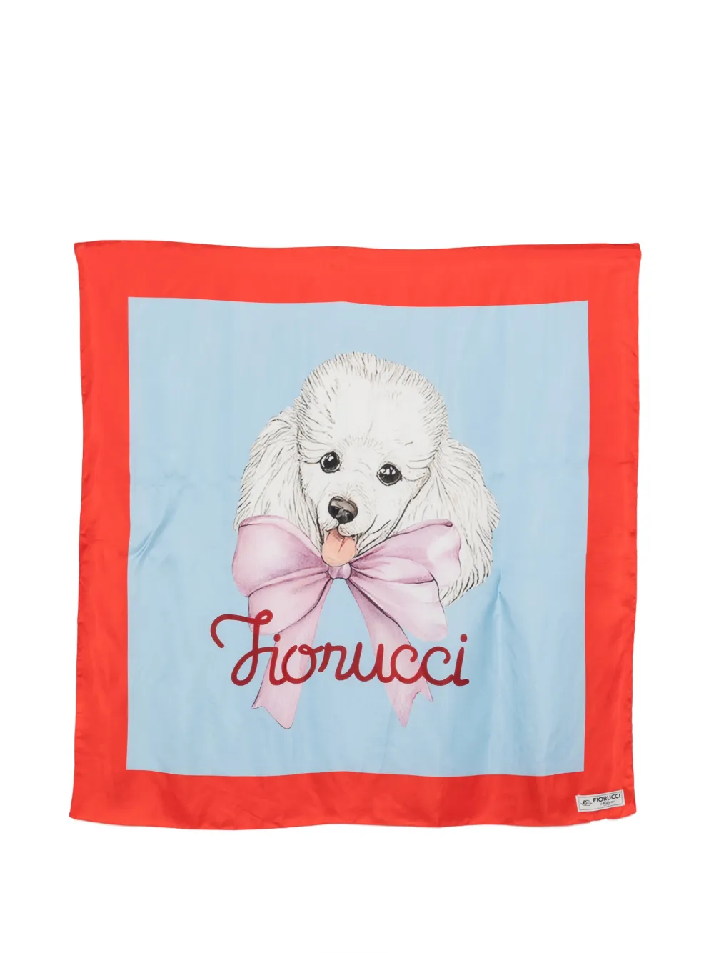 Fiorucci dog-print scarf - Rosso