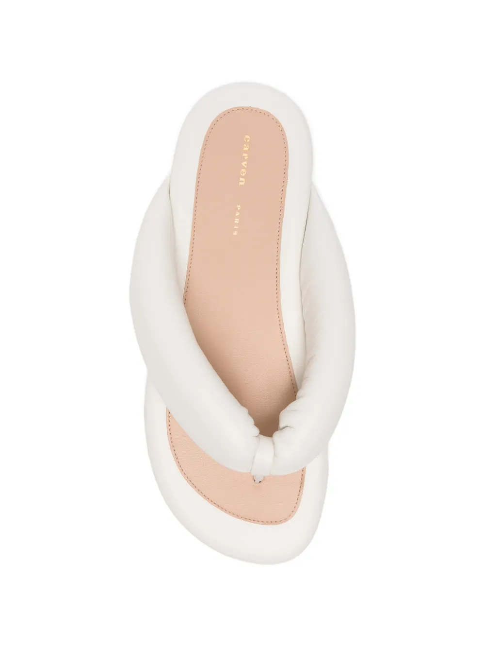 Carven padded leather sandals Wit