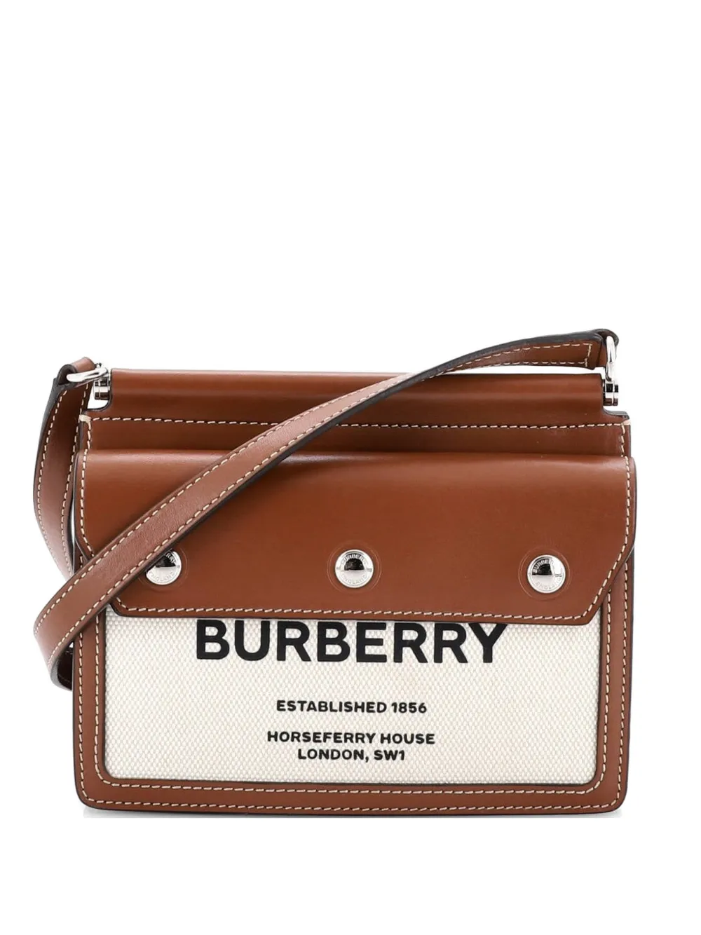 Burberry Pre-Owned Borsa a tracolla con logo - Marrone