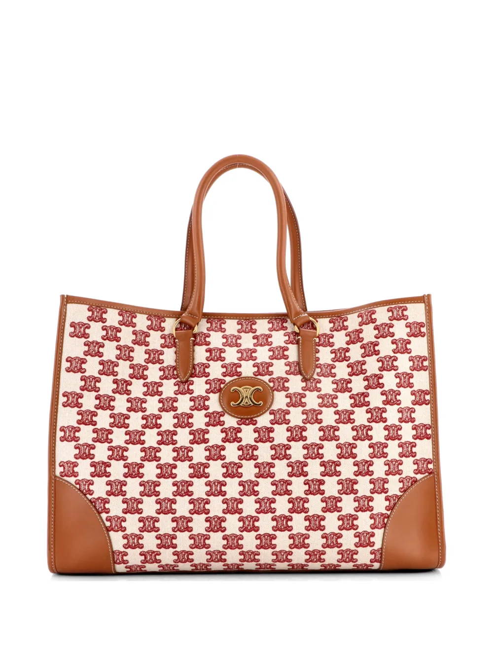 CELINE トリオンフ ホリゾンタルカバ ロゴ ハンドバッグ Celine Pre-Owned ホリゾンタルカバ トリオンフキャンバス