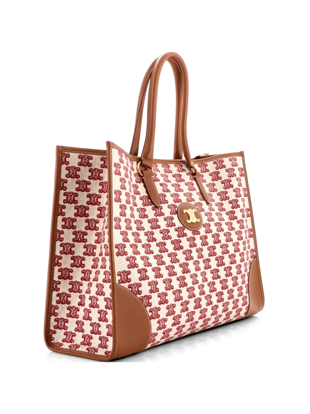 Celine Pre-Owned Borsa tote Horizontal Cabas Triomphe in tela - Rosso