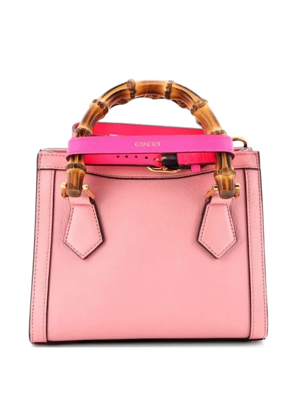 Gucci Pre-Owned ダイアナ NM バンブーハンドル トート レザー ミニ 
