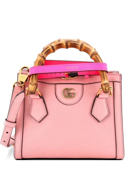 Gucci Pre-Owned Diana NM Bamboo Handle Tote Leather Mini crossbody bag