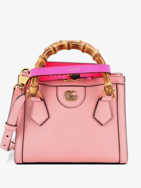 Gucci Pre-Owned شنطة كروس 'ديانا NM بامبو هاندل توت' جلد صغيرة