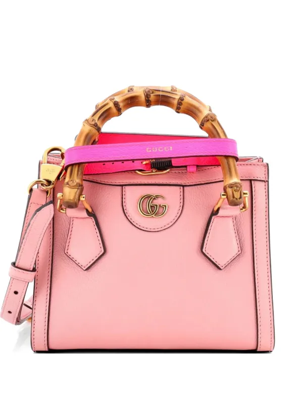 Gucci Pre-Owned Diana NM Bamboo Handle Tote Leather Mini Crossbody