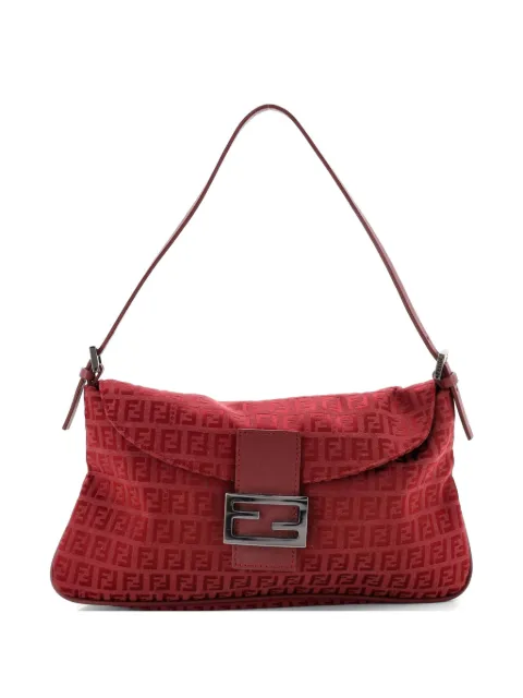 Fendi Pre-Owned Double Flap Bag Zucchino Canvas Medium shoulder bag