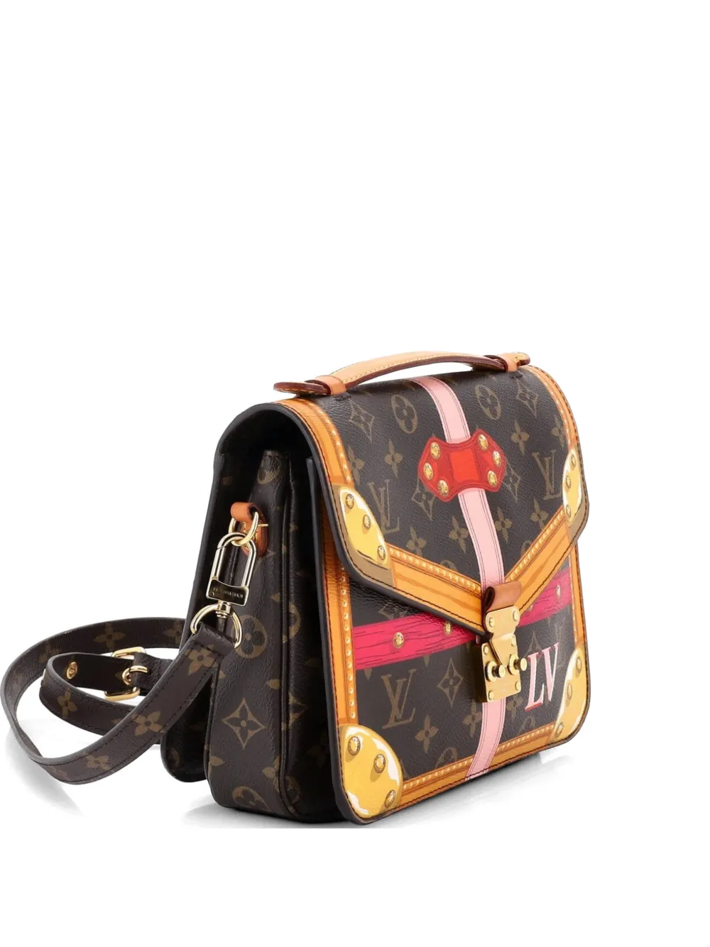 Louis Vuitton Pre-Owned Borsa a tracolla Pochette Metis Limited Edition Summer Trunks in tela con monogramma - Marrone