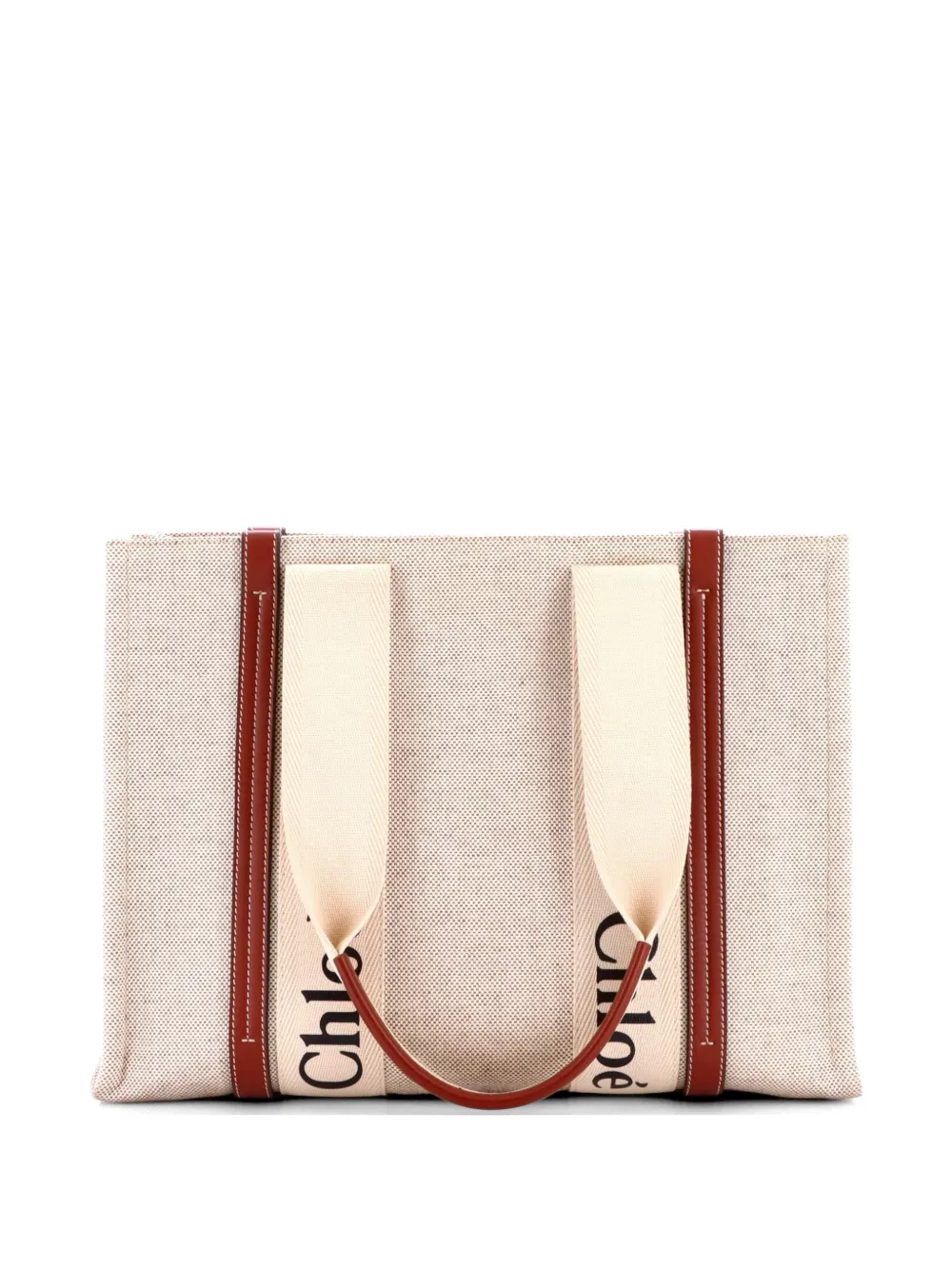 Chloé Pre-Owned Borsa tote Woody media in pelle - Marrone
