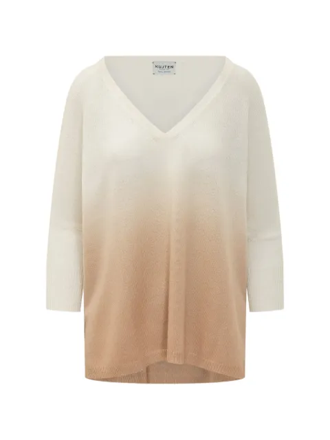 kujten gradient-effect V-neck sweater