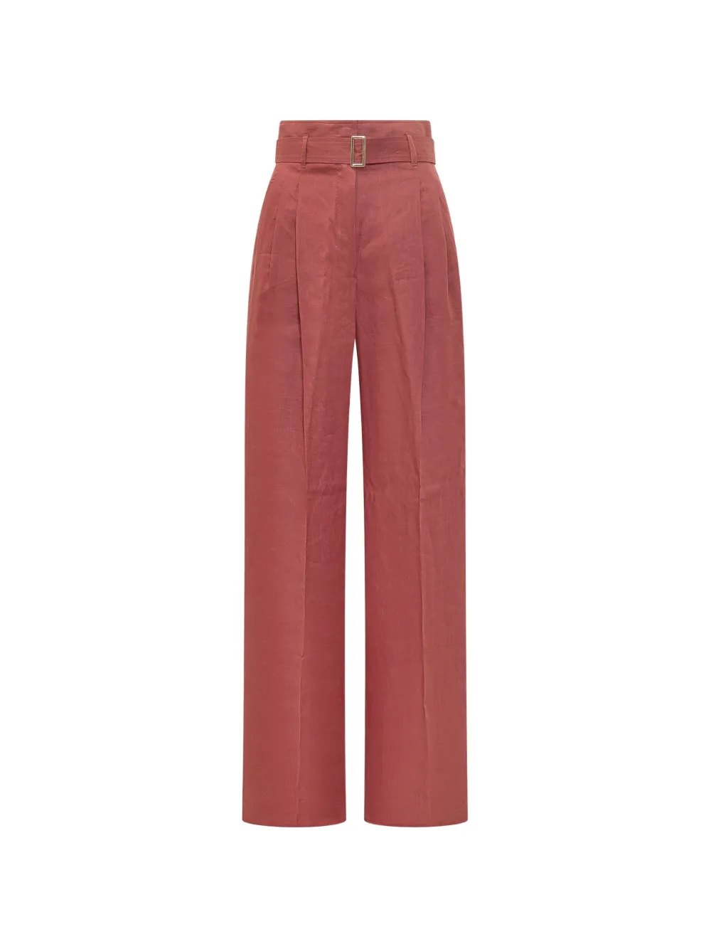 Max Mara belted pleated trousers - Red