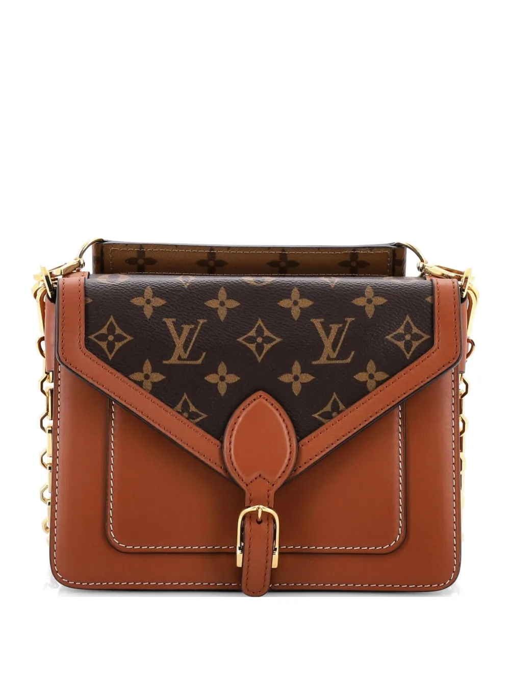 Louis Vuitton Pre-Owned Borsa a spalla Biface in pelle e tela con monogramma - Marrone
