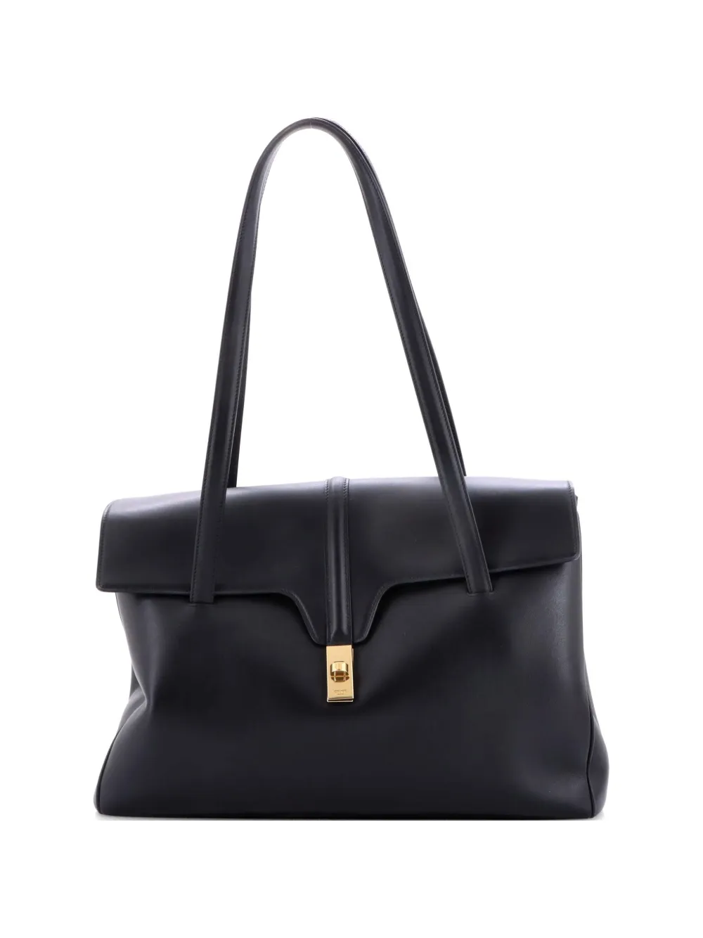 Celine Pre-Owned Borsa a spalla Soft 16 grande in pelle di vitello liscia - Nero