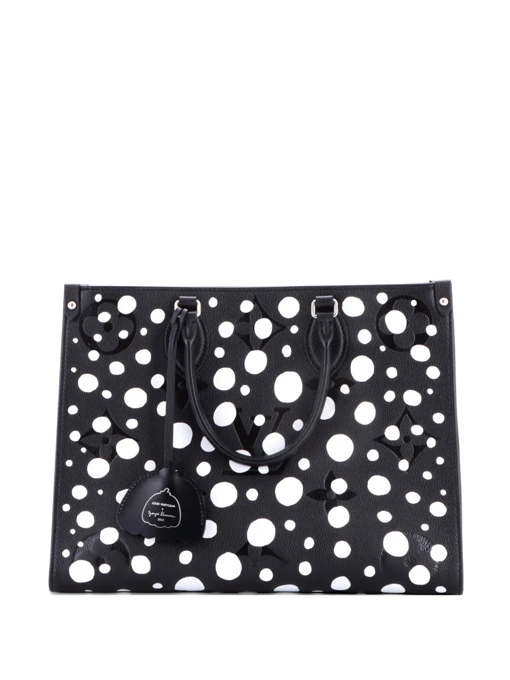 Louis Vuitton Pre-Owned Borsa tote OnTheGo Yayoi Kusama Infinity Dots Monogram Giant PM in pelle Empreinte - Nero