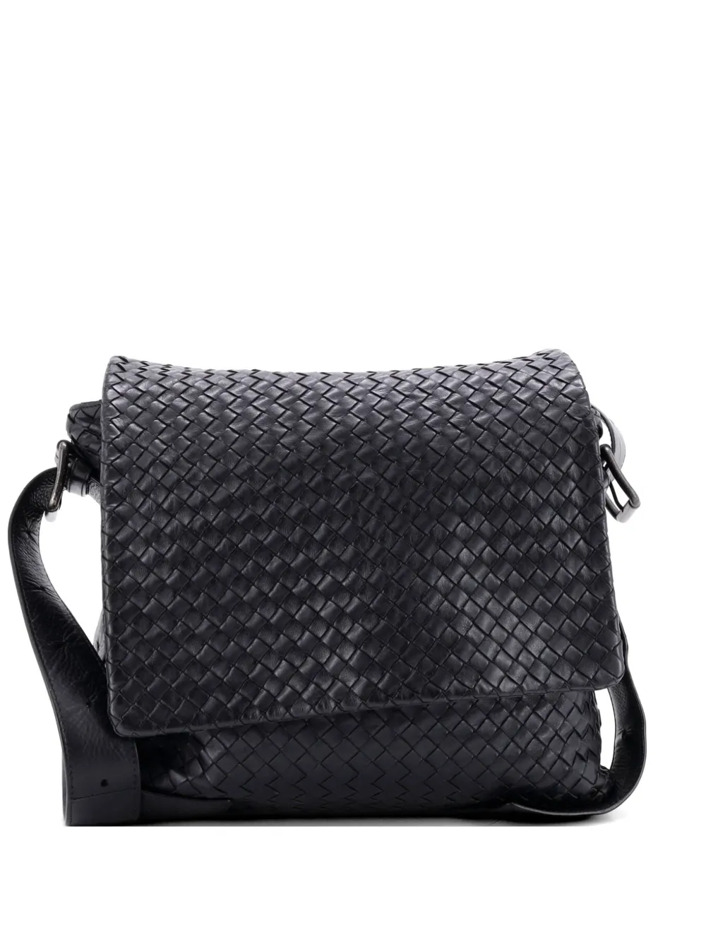 Bottega Veneta Pre-Owned Borsa a tracolla Intrecciato media - Nero