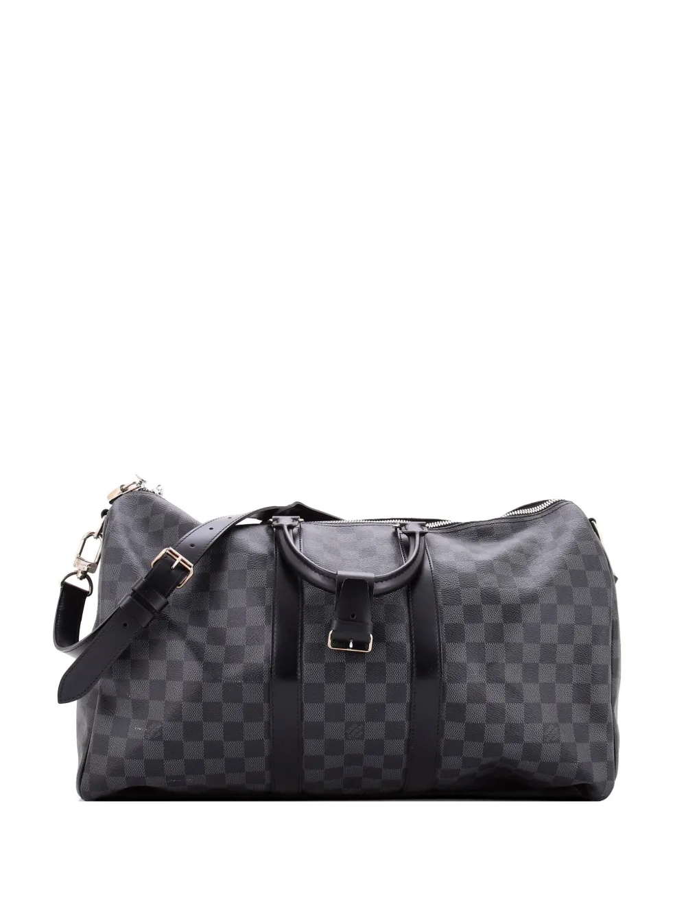 Louis Vuitton Pre-Owned Borsa da viaggio Keepall Bandouliere 45 in tela Damier Graphite - Nero