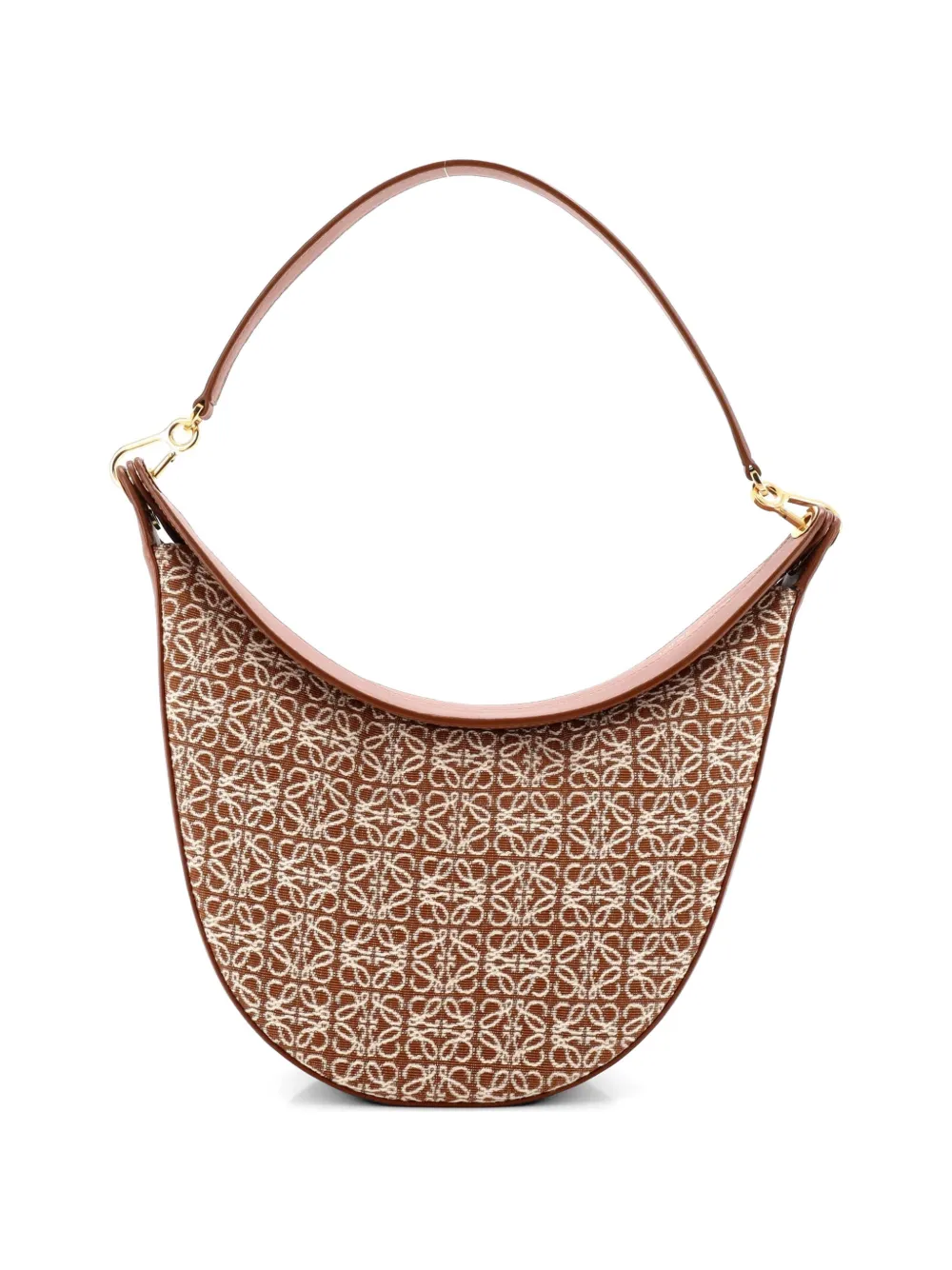 Loewe Pre-Owned Borsa passepartout Luna in tessuto jacquard Anagram - Marrone