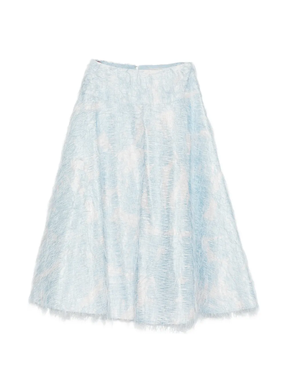 Antonio Marras feather-effect A-line midi skirt - Blu