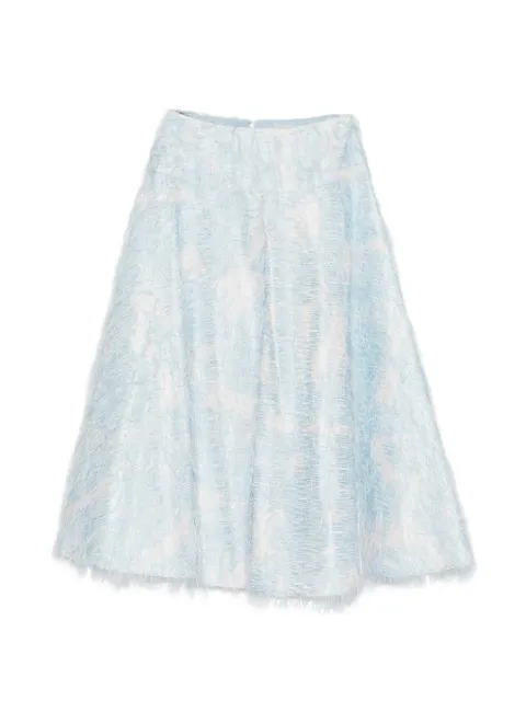 Antonio Marras feather-effect A-line midi skirt