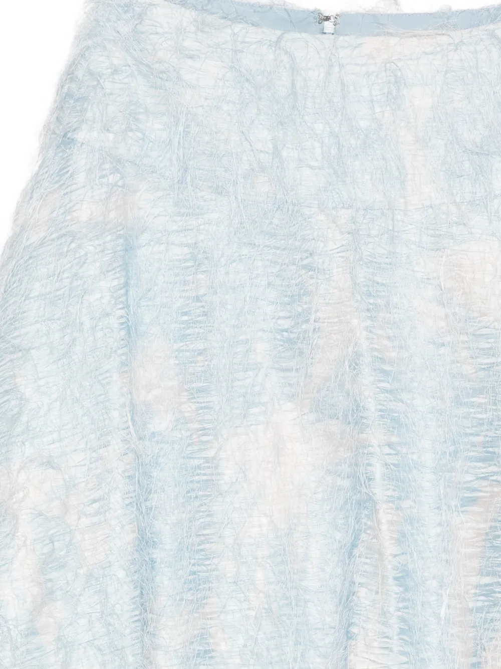 Antonio Marras Midi-rok met A-lijn en veren-effect Blauw